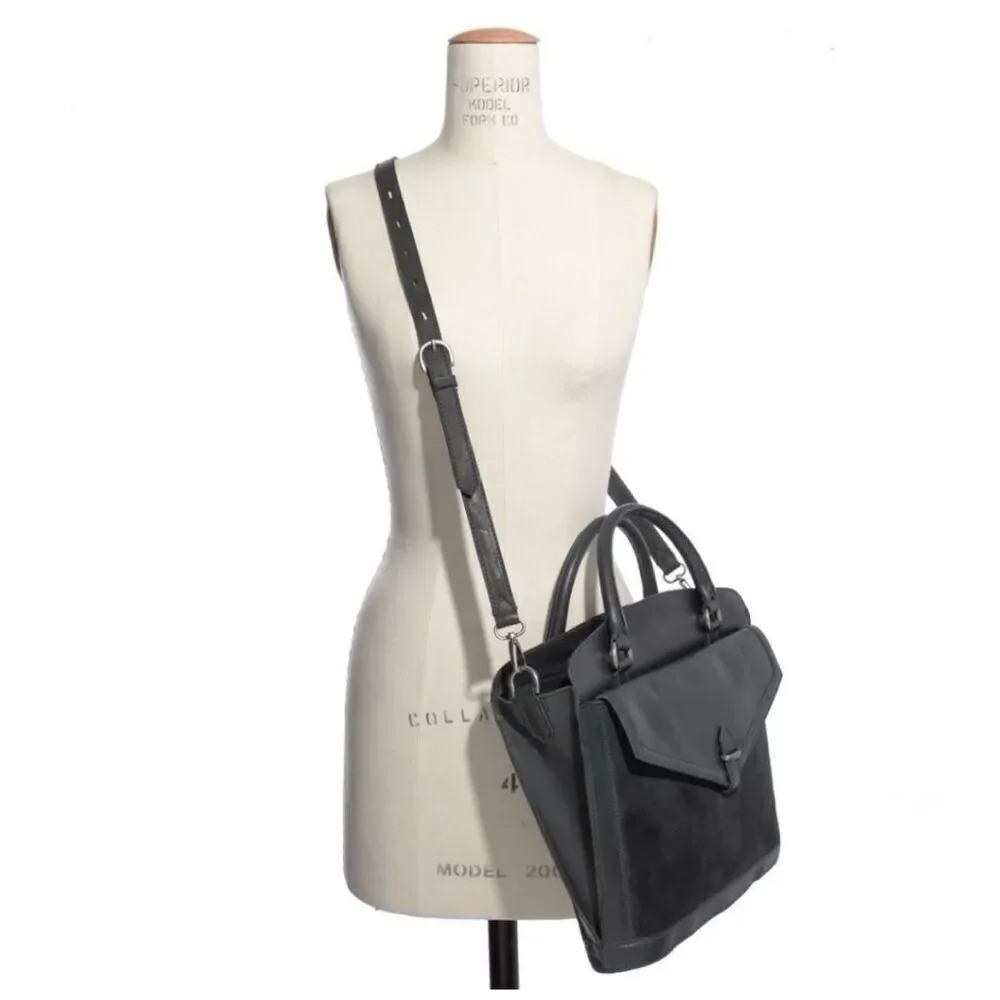 ✨Madewell Sloane Grey Suede Leather Satchel Bag✨